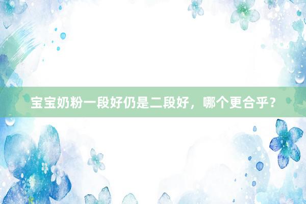 宝宝奶粉一段好仍是二段好，哪个更合乎？